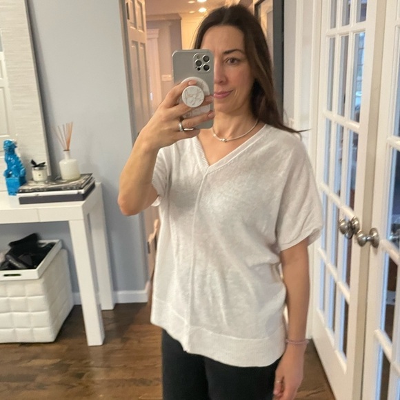 Eileen Fisher Knit Linen Top - Picture 1 of 10